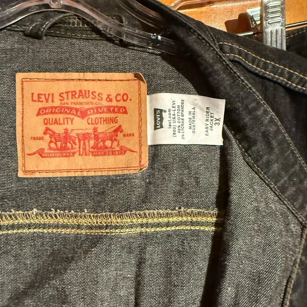 Levi's Black Denim Jacket and Jean set plus size 3x - Picture 4 of 7